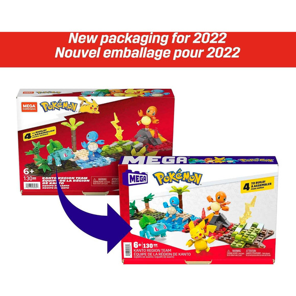 MEGA Pokémon Action Figure Building Toys Set 130 Pieces, 4 Poseable Characters, - Picture 3 of 3